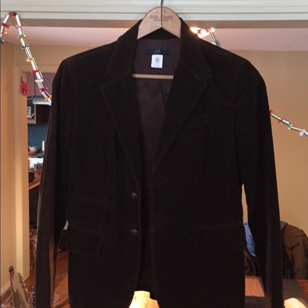 Jcrew blazer, choc brown corduroy w/suede elbows